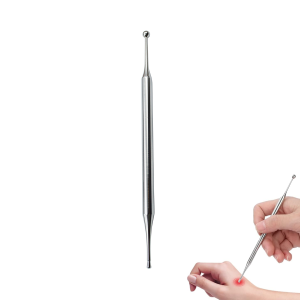 Penna per agopuntura in acciaio inossidabile a doppia testa testa sonda per il corpo riflessologia facciale strumento per la terapia di agopuntura dei tessuti profondi - Product Image 1