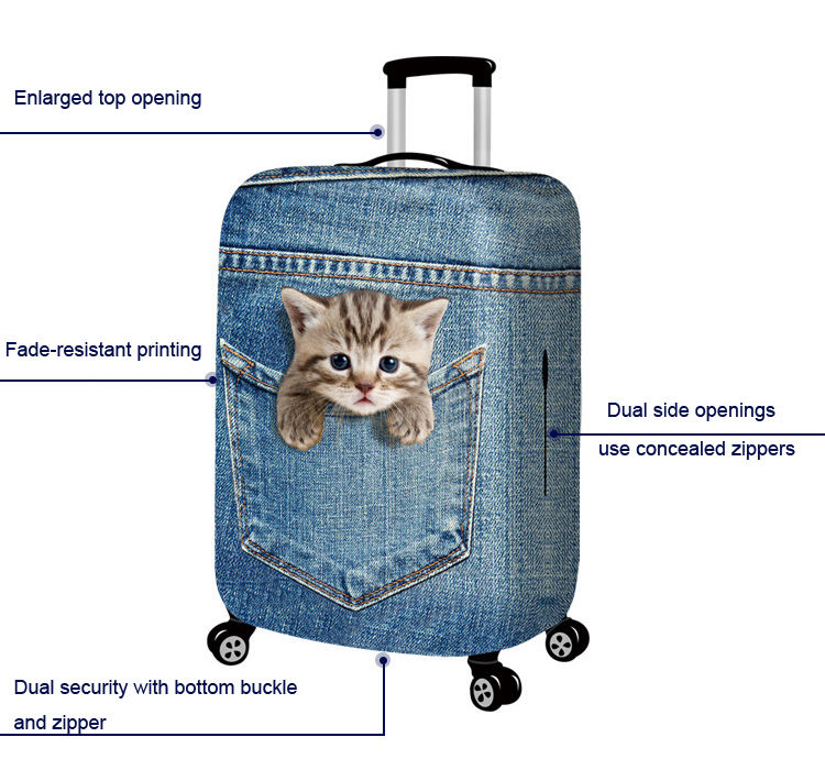 Customizable Polyester Travel Accessory Personalized Blank Luggage