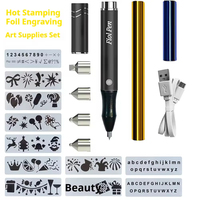 Kits de Plumas de Estampado en Caliente con Transferencia de Lámina Inalámbrica USB, Puntas de 0.8mm/1.5mm/2.5mm/3.0mm para Dibujo DIY, Compatible con OEM/ODM, Estuche Rígido