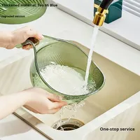 Panier à légumes/riz multifonctionnel et durable avec poignée Outil de vidange en plastique pour évier de cuisine