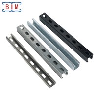 Profilé en C perforé 41x62, revêtement poudré, norme ASTM, longueur 6m, tailles personnalisées pour soudage et découpe de charpentes métalliques robustes