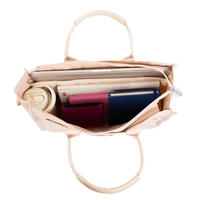 Sac fourre-tout bandoulière pour femme avec fermeture éclair sécurisée, sac à main compact pour le travail avec pochette pour ordinateur portable 13 pouces
