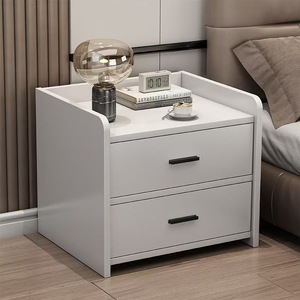 Mesitas de Noche Extensibles Modernas de Madera para Hotel y Hogar, Gabinetes de Almacenamiento Blancos, Muebles de Dormitorio Económicos - Product Image 2