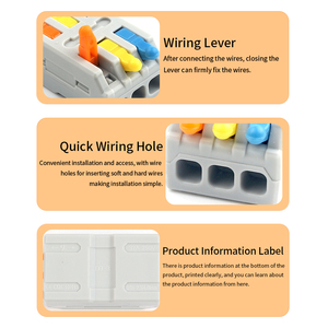 DIY Go ตัวเชื่อมต่อสายไฟขนาดมินิแบบเร็วตัวแยกสายไฟขนาดกะทัดรัดอเนกประสงค์ตัวนำไฟฟ้าบล็อกเทอร์มินัลแบบบ้าน - Product Image 4