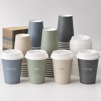 Gobelets à emporter écologiques APP en papier kraft recyclé avec feuille d'or rose, anti-brûlure, pour le bureau et l'usage quotidien
