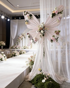 Décoration florale géante en forme de papillon, fleur <span class=keywords><strong>artificielle</strong></span> romantique, ornement de papillon pour mariage, accessoire <span class=keywords><strong>photo</strong></span>, vente en gros - Product Image 1