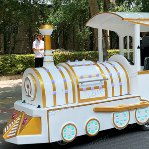 Trenes Eléctricos sin Rieles para Parques de Atracciones Infantiles - Construcción de Acero, Uso Familiar y en Centros Comerciales, Capacidad para 16-24 Personas - Product Image 3