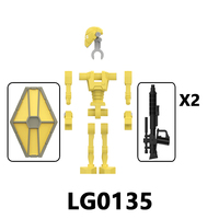 LG1017-1019 Robot de combat Space Wars Battle Droid Juguetes Cadeaux Personnages Plastique DIY Ensembles de blocs de construction éducatifs Jouets pour enfants