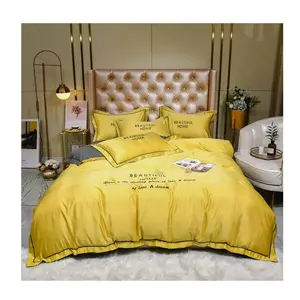 Bed sheet set 100% Polyester duvet cover Adult group 4 piece luxury bedding wholesale