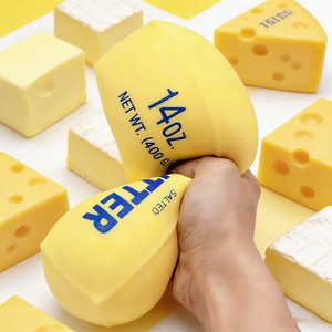 Best-seller transfrontalier, Jouet Squishy en TPR en forme de bâton de beurre, grand et super doux, à récupération lente, Jouet anti-stress - Product Image 1