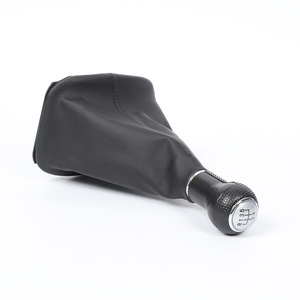 Volkswagen Golf 4 Manual Transmission Gear <b>Shift</b> <b>Knob</b> Leather Classic Style Silver Color Part Number QZXN D14 - Product Image 3