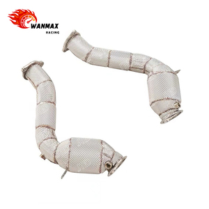 Downpipe in acciaio inossidabile con scudo termico per <span class=keywords><strong>Cayenne</strong></span> <span class=keywords><strong>S</strong></span> 3.6L V6 <span class=keywords><strong>Turbo</strong></span> migliora il flusso di scarico e il suono - Product Image 5