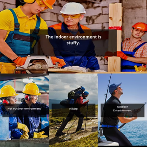 <span class=keywords><strong>12V</strong></span> été vêtements de pêche en plein air hommes à manches courtes ventilateur de refroidissement veste climatisée - Product Image 6