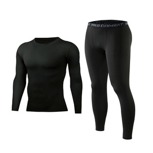 Combinaison de fitness pour hommes Gym Tight Fitting Pantalon à manches longues Combinaison d'entraînement de <span class=keywords><strong>basket</strong></span>-ball - Product Image 1