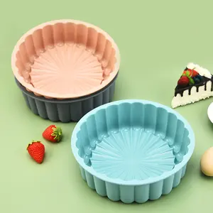 Hoge Kwaliteit Cupcake Papier Cup Bakvormen Siliconen Cupcake Bakbekers Ronde Mal Voor Verjaardag Taarten