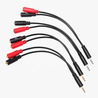 Câble audio 3,5 mm (1/8 pouce) TRS 3 pôles/2 anneaux mâle vers double femelle stéréo pour casque