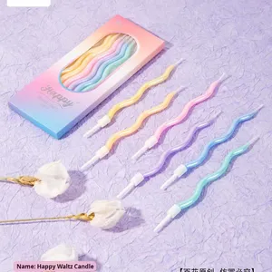 Décoration de gâteau d'anniversaire de style romain romantique <span class=keywords><strong>Paris</strong></span>, nouvelle couleur de bonbons en cire nacrée, fabriquée à la main en cire de paraffine, 50 ml - Product Image 4