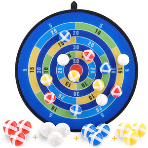 14 इंच सुरक्षित कपड़े कपड़े डर्ट बोर्ड फैशन पैटर्न 12 हुक लूप स्टिक बॉल बच्चों के लिए प्लास्टिक क्लासिक खिलौने - Product Image 1