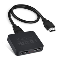 SIPU Splitter HDMI haute vitesse 4K 1 entrée 2 sorties Commutateur HDMI 1x2 pour ordinateur et décodeur