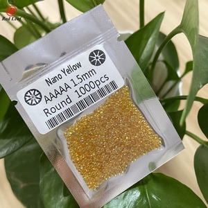 Precio de fábrica 5A <span class=keywords><strong>Gemas</strong></span> sintéticas NanoSital Forma redonda Rosa Laboratorio Creado Turquesa Amarillo Gris Nano Sital Piedra para joyería - Product Image 2