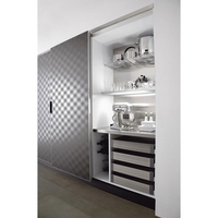 Armoires de cuisine modulaires en acier économiques à grande capacité pour usage domestique, dernier design