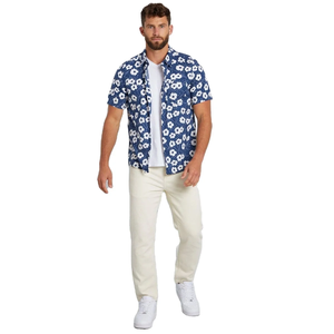 2023 hombres Casual media manga Slim Fit algodón para polos impresos personalizados cómodos sarga de algodón de franela para otoño - Product Image 5