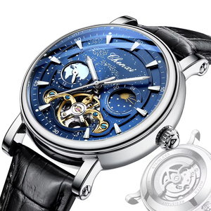 <span class=keywords><strong>Reloj</strong></span> Mecánico Automático CHENXI 8872 para Hombre, Esfera con Diseño de Cielo Estrellado, Fase Lunar y Visualización de la Tierra, <span class=keywords><strong>Reloj</strong></span> de Pulsera de Lujo Resistente al Agua - Product Image 1