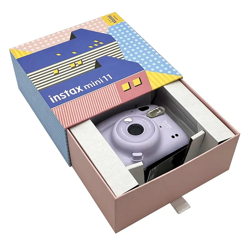 China Factory Kamera Verpackungs box Ätherisches Öl Set Schieben Sie die Geschenk box mit Papier teilern auf