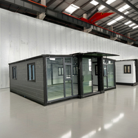 Maisons préfabriquées modulaires de luxe en conteneurs préfabriqués, maisons préfabriquées portables, maison en conteneur extensible avec 2 chambres