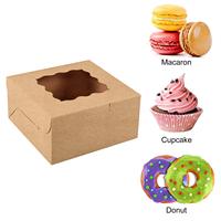 Boîte à pâtisserie de pain autocollant, emballage avec fenêtre transparente, Mini gâteau, tranche de donuts, boîtes à desserts, offre spéciale, 10 pièces