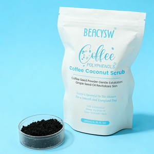 <span class=keywords><strong>Gommage</strong></span> corporel au café avec huile de noix de coco, vitamine E et jojoba - Exfoliant hydratant, parfumé de manière séduisante et aux saveurs subtiles - Product Image 1