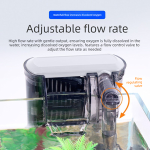 Filtro de Cascada para Acuario: Filtra, Oxigena y Elimina la Película de Grasa. 3.5W350L/<span class=keywords><strong>H</strong></span> con Cartucho de Carbón. Elige un enchufe europeo o un alimentador USB-<span class=keywords><strong>C</strong></span>. - Product Image 3