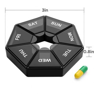 Estuche Portátil de Plástico con 7 Compartimentos para Almacenamiento de Pastillas, Organizador Semanal con Funciones para 7 Días, También Apto para Joyería - Product Image 4