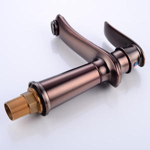 Grifo de lavabo de estilo europeo, encimera de cobre completo, oro antiguo, clásico - Product Image 5