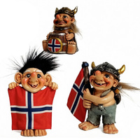 Statue de troll norvégien d'Oslo personnalisée de haute qualité en résine, souvenir viking d'Islande, du Danemark, de Norvège, de Suède, figurine de troll 3D debout