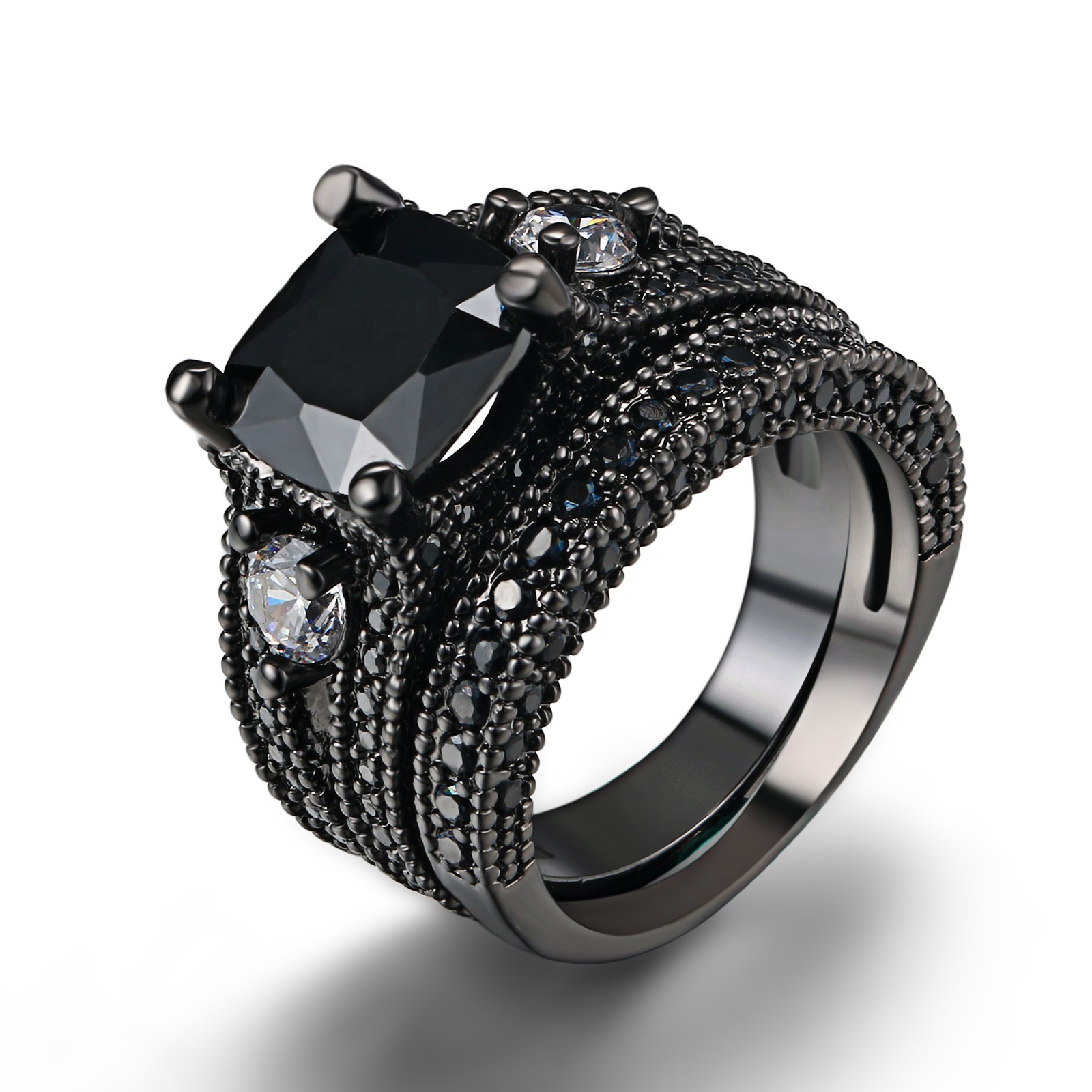 silver jewelry obsidian