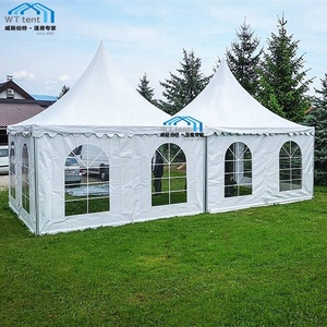 Grande tente de luxe extérieure pour événements religieux Grande tente pagode en aluminium 8m x 8m Grande tente de fête de mariage Services personnalisés - Product Image 3