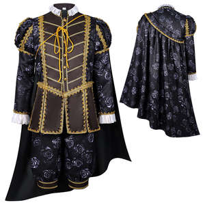 Disfraz Medieval de Tudor para Hombre, Traje Renacentista de la Reina Isabel, Ropa Tudor para Hombre Adulto, Traje Masculino del Siglo XVII con Capa - Product Image 1