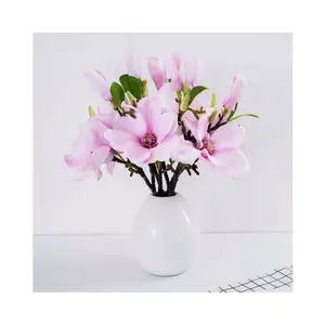 High Quality Simulation Magnolia Leaves Artificial Flower For Home Office Shop Decoration