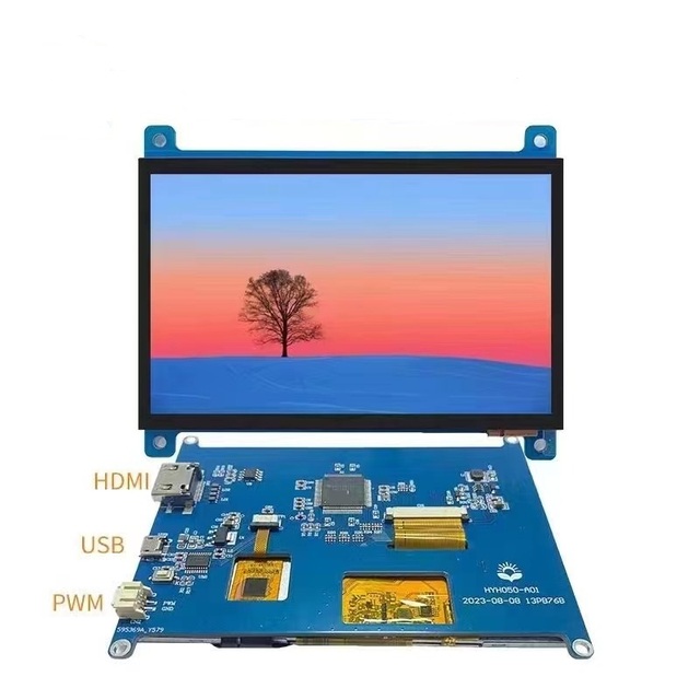 Industrial LCD Display 5 Inch Capacitive Touchscreen HDM-I 800x480 All View Rohs Lcd Modules for Raspberry Pi 4b
