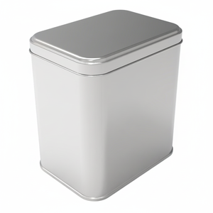 Kontensan L143 Rectangle Tin Can 1 Lt Hookah Tobacco Metal <b>Container</b> 80x120 mm - Product Image 2