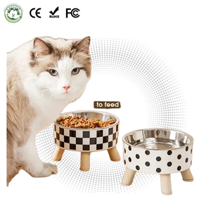 Mangkuk Makan Hewan Peliharaan dari Baja Anti Karat dengan Ketinggian yang Dapat Disesuaikan, Membantu Meningkatkan Pencernaan dan Mencegah Muntah pada Hewan Peliharaan - Product Image 1