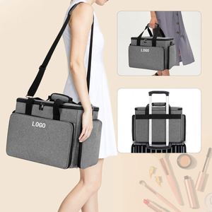 BSCI Factory women's large capacity travel cosmetic bag,<b>makeup</b> <b>case</b> with <b>makeup</b> brushes bag organizer,custom bag logo - Product Image 6