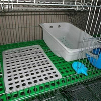 Nouvelle cage à lapins automatique de type H avec nichoir en acier galvanisé à 2 niveaux pour mère et bébé, facile à nettoyer pour une utilisation à la ferme ou à la maison