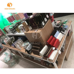 מודרני עיצוב פלדת מבנה כפול צד עץ גונדולה משקאות חנות מדפי עבור יין תצוגה - Product Image 6