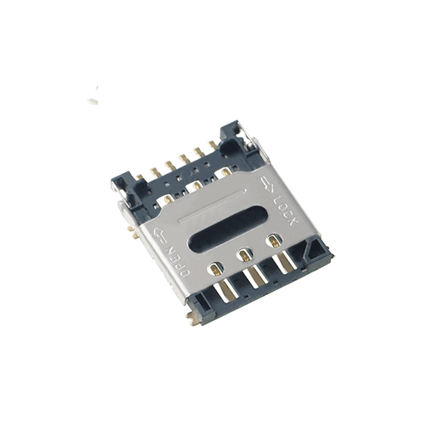 NANO SIM Card Holder Flip Type 6P Card Slot 1.5H Lift Cover Mobile Communication Card Holder 6P