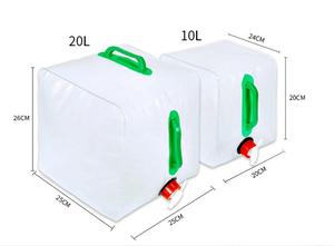 Sac de stockage d'eau pliable en PVC transparent portable pour voiture, lavage de voiture, camping, randonnée, douche, 5L, <span class=keywords><strong>10L</strong></span>, 15L, 20L - Product Image 2