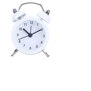 Mini Cartoon Dial Number Round Clock Desk Alarm Children Living Room Bedroom Metal Alarm Clock Home Decorative Colorful Clock