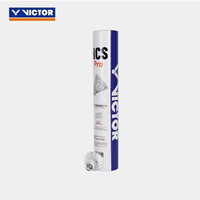 Volants de badminton synthétiques VICTOR NCS PRO (12 pièces) – Vol aérodynamique professionnel, vol stable, durabilité améliorée, pour compétition et entraînement en club