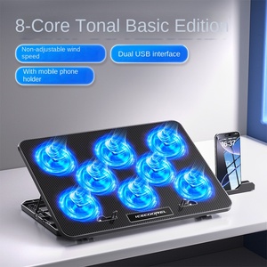 Radiateur pour ordinateur portable Core Ice Zun Cross-border RGB Electric Competition Series A25 ABS à refroidissement par air avec base de refroidissement gaming et éclairage - Product Image 6